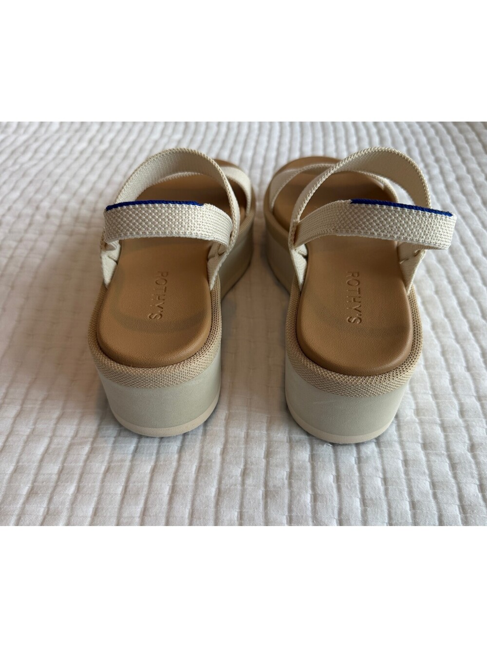 Rothy’s The Lightweight Wedge Sandal Salt Women’s Size 7 - Picture 5 of 6